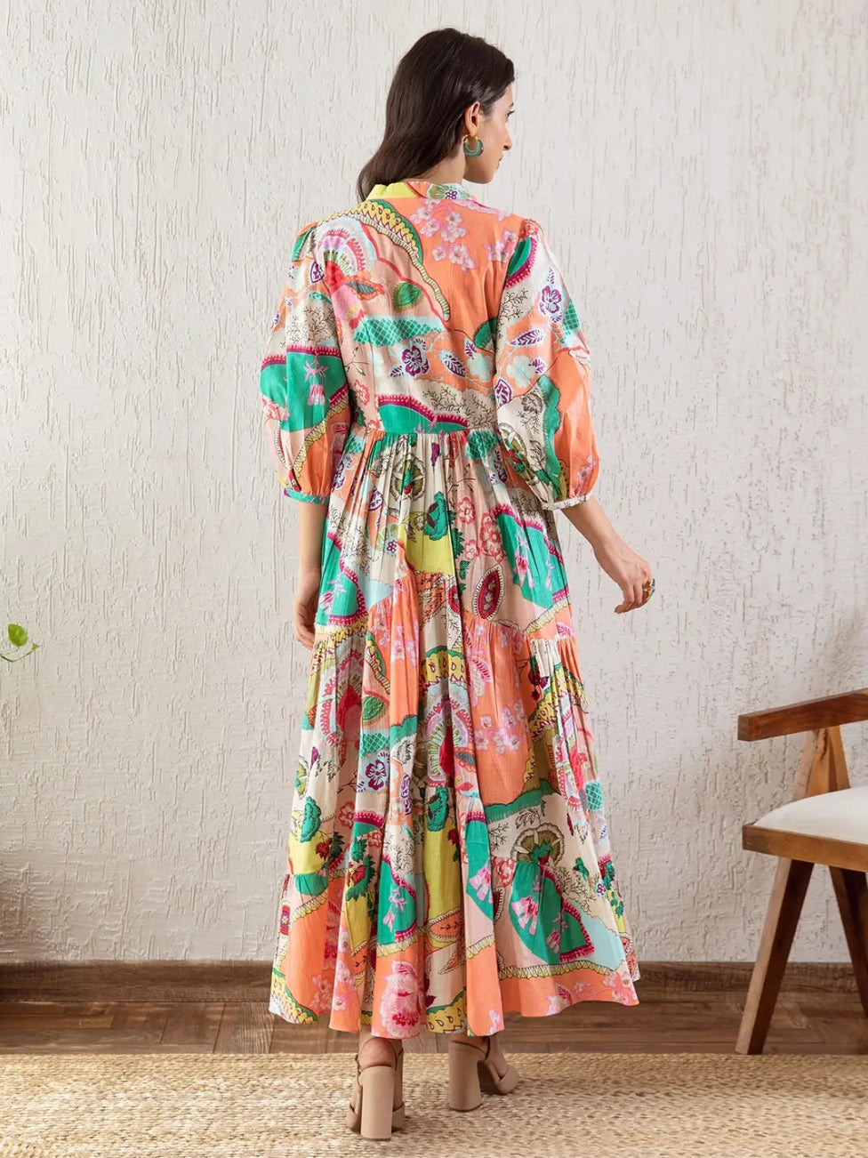 Floral Printed Flared Dress